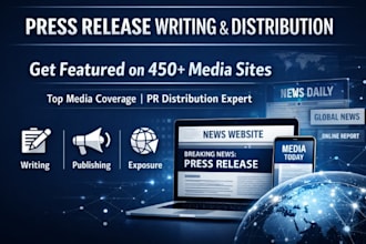 do press release distribution and publish on high authority news sites