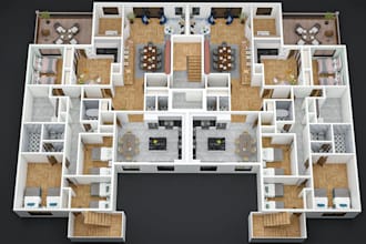 design 3d house plans, apartment layouts, and real estate floor plan renderings
