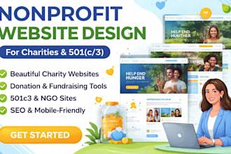 nonprofit, charity, ngo, 501c3, donation, non profit website on wordpress, wix