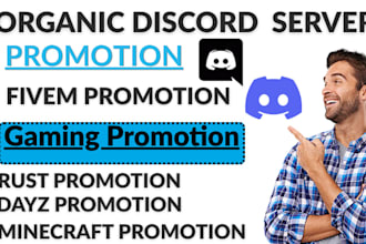 grow fivem server promotion, discord server promotion, with organic growth