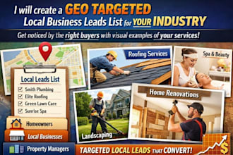create a geo targeted local business leads list for your industry