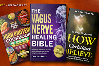 create kindle book cover design, ebook cover design, paperback and book design