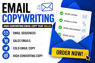 write high converting email copy email sequence and sales copy