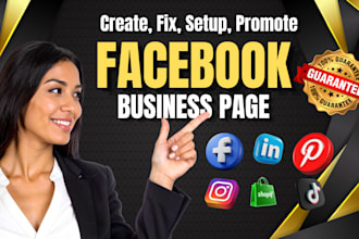 create and setup social media business accounts and facebook page professionally