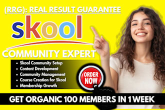 do skool community setup course setup membership growth skool promotion