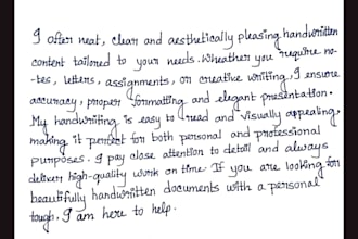 do handwritten notes and letter
