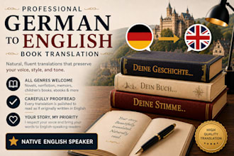 translate your german book into fluent english