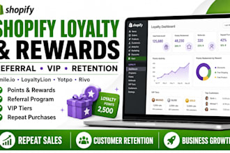 setup shopify loyalty rewards referral and VIP retention program