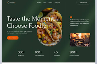 wordpress restaurant website, food catering, cafe, bake with online menu design