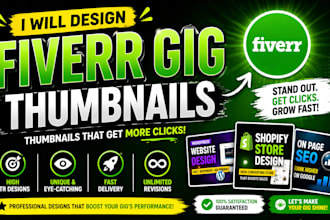 design you fiverr gig thumbnail, gig image, gig video