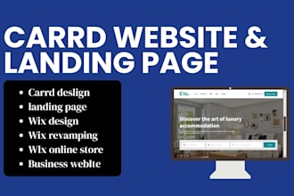 design carrd  landing page carrd website design wix website carrd landing page