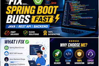 fix spring boot bugs, debug java backend and rest api issues