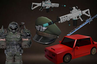 create roblox 3d models, roblox ugc items, props, accessories and game assets