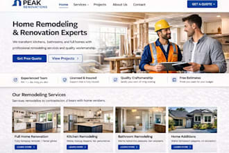 design remodeling website renovation contractor website construction website