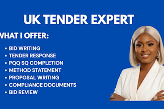 write winning UK tender bid proposal and responses