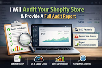do a professional shopify store audit, SEO and conversion issue