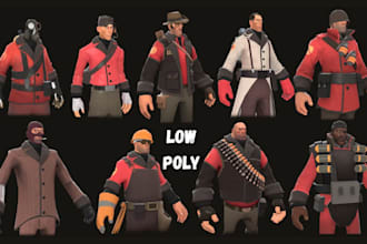 create 3d ps1 style low poly character, ps2 model, n64, y2k anime, game assets