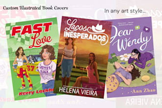 illustrate sapphic romance book cover art design lgbtq romance book cover wlw
