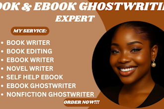be your professional book writer, ebook ghostwriter and amazon KDP book writer