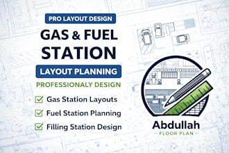 design gas station fuel station filling station layout plan