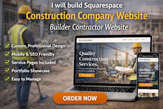 build squarespace construction company website builder contractor website
