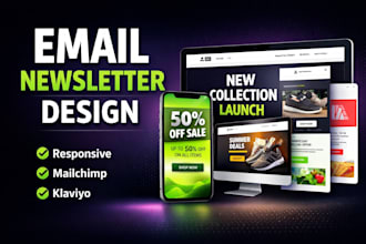 design responsive email template and newsletter for your business