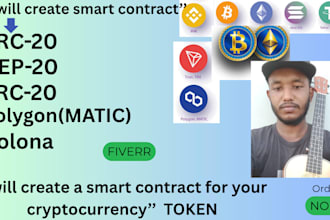 create bep20 or erc20 crypto token with smart contract