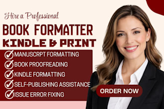 do ebook formatting for amazon kdp print, self help, children book, cover design