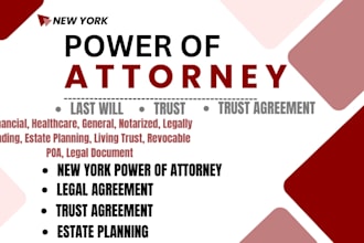 draft new york power of attorney poa, lawyer drafted, estate planning and wills