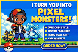 create a cute chibi pokemon trainer in pixel art pokemon crystal style fakemon