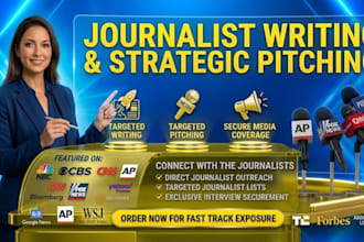 write startup press release and pitch journalists for media coverage