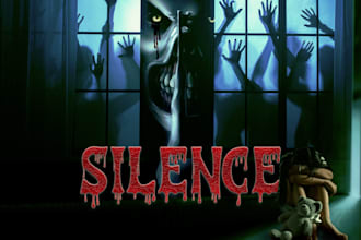 design horror , dark , cinematic poster for movies or brands