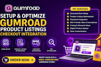 setup gumroad marketplace product listing optimization checkout integration