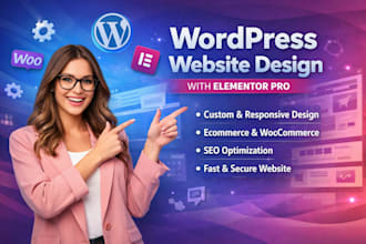develop dynamic wordpress website design with elementor pro