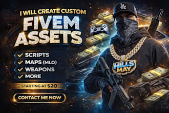 custom fivem assets, mlo maps, scripts and weapons