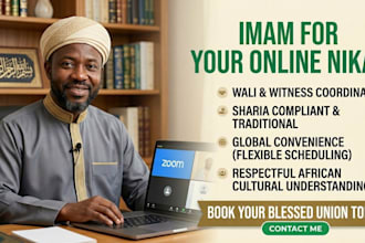 conduct online islamic nikah with imam wali witnesses and islamic certificate