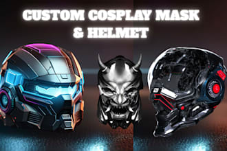 sculpt custom 3d mask 3d helmet cosplay armor cosplay mask 3d print anime mask