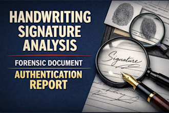 provide handwriting, signature, analysis forensic document authentication report