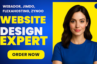 design flexahosting website, webador, zynoo, hosting nl, hostarmada jimdo expert