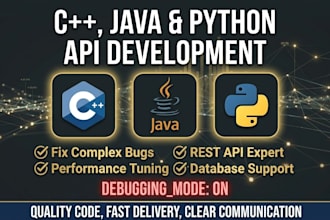 fix bugs and develop apis in c plus plus, java, and python
