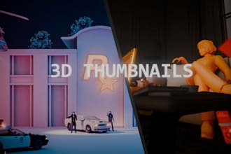 create viral 3d youtube thumbnails fern style, cinematic renders