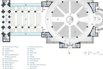 create church floor plan, 2d layout and architectural drawing