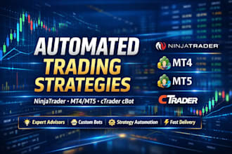build automated trading strategies for ninjatrader, mt4 mt5, ctrader cbot