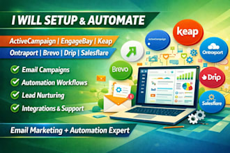 setup activecampaign engagebay ontraport brevo drip salesflare email marketing