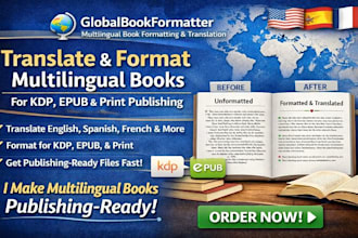 translate and format multilingual books