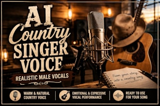 create a realistic ai country voice for your song