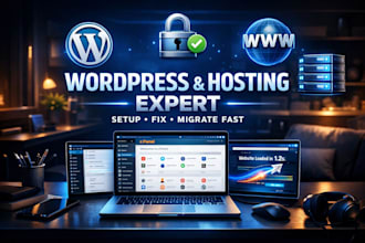 fix or setup wordpress website hosting cpanel fast