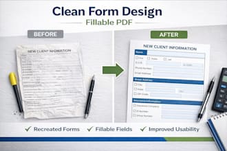 recreate your form into a clean printable or fillable pdf
