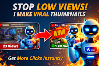 design eye catching ai powered youtube thumbnail