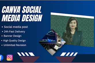 design professional canva social media posts and ads